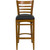 Flash Furniture XU-DGW0005BARLAD-CHY-BLKV-GG Black Vinyl Seat With Ladder Back Cherry Finish Beechwood Frame Hercules Series Restaurant Bar Stool