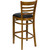 Flash Furniture XU-DGW0005BARLAD-CHY-BLKV-GG Black Vinyl Seat With Ladder Back Cherry Finish Beechwood Frame Hercules Series Restaurant Bar Stool