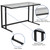Flash Furniture NAN-WK-055-GG 47.25" W x 23.5" D x 29.25" H Clear Tempered Glass Top Computer Desk