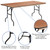 Flash Furniture XA-3672-P-GG 580 Lbs. Polyurethane Varnish Top Rectangular Folding Banquet Table