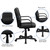 Flash Furniture H8020-GG 250 Lb. Black Glove Vinyl Armless Executive Swivel Office Chair
