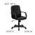 Flash Furniture H8020-GG 250 Lb. Black Glove Vinyl Armless Executive Swivel Office Chair