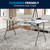 Flash Furniture RB-3050FH-ADJ-GG 330 Lbs. Granite WhiteTop Waterproof Ready To Use Commercial Table