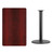 Flash Furniture XU-MAHTB-3048-TR24B-GG Mahogany Laminate Rectangular Plastic Top PVC T-Mold Edge Table