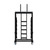 Flash Furniture XA-30-COTA-DY-GG 34.5" W x 28.75" D x 79.5" H Black Heavy Duty Steel Frame Cocktail/Pub Table Dolly