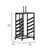 Flash Furniture XA-30-COTA-DY-GG 34.5" W x 28.75" D x 79.5" H Black Heavy Duty Steel Frame Cocktail/Pub Table Dolly
