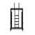 Flash Furniture XA-30-COTA-DY-GG 34.5" W x 28.75" D x 79.5" H Black Heavy Duty Steel Frame Cocktail/Pub Table Dolly