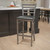 Flash Furniture XU-DG697BLAD-CLR-BAR-BLKV-GG Metal Back Ladder With Black Vinyl Seat Hercules Series Restaurant Bar Stool