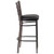 Flash Furniture XU-DG697BLAD-CLR-BAR-BLKV-GG Metal Back Ladder With Black Vinyl Seat Hercules Series Restaurant Bar Stool