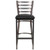 Flash Furniture XU-DG697BLAD-CLR-BAR-BLKV-GG Metal Back Ladder With Black Vinyl Seat Hercules Series Restaurant Bar Stool