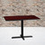 Flash Furniture XU-MAHTB-2442-T2230-GG 42"W x 24"D x 31-1/8"H Melamine Core With Mahogany Laminate Finish Cast Iron Column With Black Powder Coated Finish Rectangular Dining Height Table