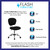 Flash Furniture H-2376-F-BK-GG 250 Lb. Black Fabric Armless Swivel Task Chair
