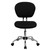 Flash Furniture H-2376-F-BK-GG 250 Lb. Black Fabric Armless Swivel Task Chair
