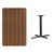Flash Furniture XU-WALTB-3048-T2230B-GG Walnut Laminate Rectangular Top PVC T-Mold Edge Table