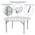 Flash Furniture DAD-YCZ-154-GW-GG 661 Lbs. Granite White Plastic Table Top Round Folding Table