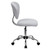Flash Furniture H-2376-F-WHT-GG 250 Lb. White Fabric Armless Swivel Task Chair