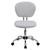 Flash Furniture H-2376-F-WHT-GG 250 Lb. White Fabric Armless Swivel Task Chair