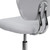 Flash Furniture H-2376-F-WHT-GG 250 Lb. White Fabric Armless Swivel Task Chair