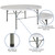 Flash Furniture DAD-183RZ-GG 771 Lbs. Granite White Plastic Table Top Round Folding Table