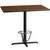 Flash Furniture XU-WALTB-3048-T2230B-3CFR-GG Walnut Laminate Rectangular Top PVC T-Mold Edge Table