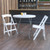 Flash Furniture DAD-YCZ-80R-GW-GG 220 Lbs. Granite White Plastic Table Top Round Folding Table