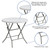 Flash Furniture DAD-YCZ-80R-GW-GG 220 Lbs. Granite White Plastic Table Top Round Folding Table