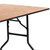 Flash Furniture YT-WTFT30X60-TBL-GG 485 Lbs. Clear Plywood Top Rectangular Folding Banquet Table