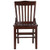 Flash Furniture XU-DG-W0006-WAL-GG Hercules Series Restaurant Chair School House Back Wooden With Walnut Finished