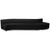 Flash Furniture ZB-803-850-SET-BK-GG Black LeatherSoft UpholsteryWith Brushed Stainless Steel Base Modular Hercules Alon Series Reception Configuration