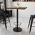 Flash Furniture XU-WALTB-2430-TR18B-3CFR-GG Walnut Laminate Rectangular Top PVC T-Mold Edge Table