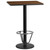 Flash Furniture XU-WALTB-2430-TR18B-3CFR-GG Walnut Laminate Rectangular Top PVC T-Mold Edge Table