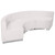 Flash Furniture ZB-803-740-SET-WH-GG White LeatherSoft with Brushed Stainless Steel Base Modular Hercules Alon Series Reception Configuration