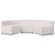 Flash Furniture ZB-803-740-SET-WH-GG White LeatherSoft with Brushed Stainless Steel Base Modular Hercules Alon Series Reception Configuration