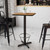 Flash Furniture XU-WALTB-2424-T2222B-3CFR-GG Walnut Laminate Square Top PVC T-Mold Edge Table