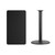 Flash Furniture XU-BLKTB-2442-TR24B-GG Black Rectangular Laminate Top PVC T-Mold Edge Table