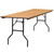 Flash Furniture YT-WTFT30X96-TBL-GG 661 Lbs. Plywood Top Rectangular Folding Banquet Table