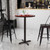 Flash Furniture XU-RD-30-MAHTB-T2222B-GG Mahogany Laminate Round Top PVC T-Mold Edge Table