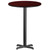 Flash Furniture XU-RD-30-MAHTB-T2222B-GG Mahogany Laminate Round Top PVC T-Mold Edge Table