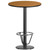 Flash Furniture XU-RD-30-NATTB-TR18B-3CFR-GG Natural Laminate Round Top PVC T-Mold Edge Table