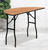 Flash Furniture YT-WHRFT48-HF-GG 485 Lbs. Plywood Top Half Round Folding Banquet Table