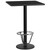 Flash Furniture XU-BLKTB-2424-TR18B-3CFR-GG Black Square Laminate Top PVC T-Mold Edge Table