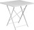 Flash Furniture CO-1-WH-GG 28" W x 28" D x 28" H White Steel Square Folding Patio Table