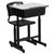 Flash Furniture YU-YCX-046-09010-GG 23.63" W x 31.5" D x 31.5" H Gray High Pressure Laminate Top Floor Model Student Desk and Chair