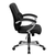 Flash Furniture H-9637L-2-MID-GG 250 Lb. Black Bonded Leather Padded Arms Contemporary Swivel Manager's/Office Chair