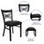 Flash Furniture XU-6FOBXBK-BLKV-GG Black Vinyl Upholstered Seat Hercules Series Restaurant Chair