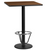 Flash Furniture XU-WALTB-3030-TR18B-3CFR-GG Walnut Laminate Square Top PVC T-Mold Edge Table