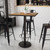 Flash Furniture XU-WALTB-3030-TR18B-3CFR-GG Walnut Laminate Square Top PVC T-Mold Edge Table
