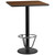 Flash Furniture XU-WALTB-3030-TR18B-3CFR-GG Walnut Laminate Square Top PVC T-Mold Edge Table