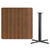 Flash Furniture XU-WALTB-4242-T3333B-GG Walnut Laminate Square Top PVC T-Mold Edge Table