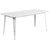 Flash Furniture ET-CT005-4-70-WH-GG White Steel Rectangular Table Set with 4 Chairs